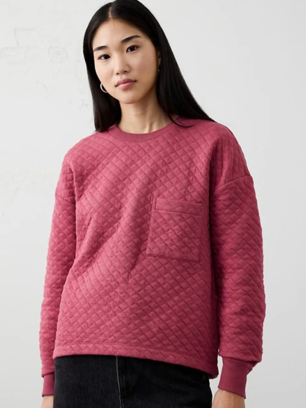 Banana Republic Quilted Crewneck Pullover (Nwt)